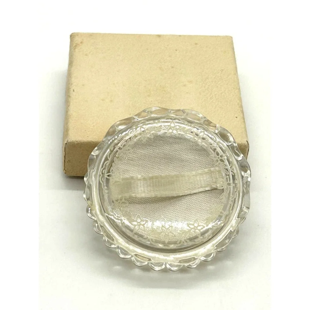 Vintage Clear Lucite MCM Baby Ring Presentation Box